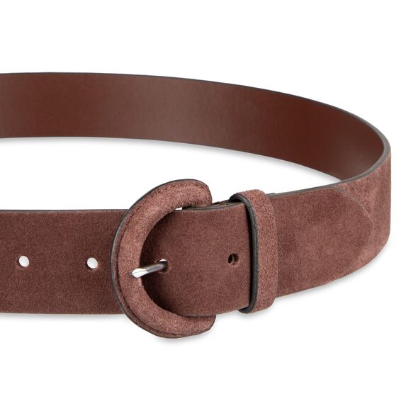 4323 Women's Leather Covered Buckle Wide Width Belt For Dresses, Jeans, - Picture 3 of 6